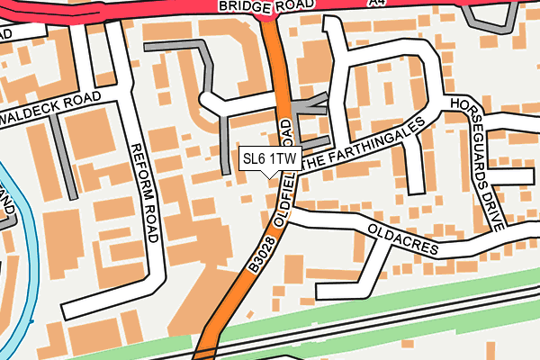 SL6 1TW map - OS OpenMap – Local (Ordnance Survey)