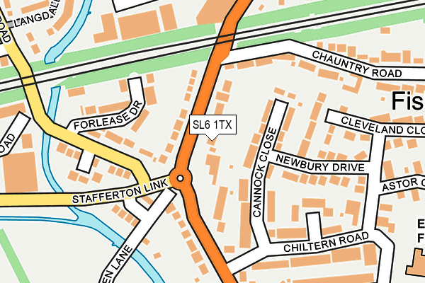 SL6 1TX map - OS OpenMap – Local (Ordnance Survey)