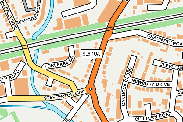 SL6 1UA map - OS OpenMap – Local (Ordnance Survey)