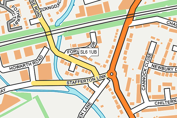 SL6 1UB map - OS OpenMap – Local (Ordnance Survey)