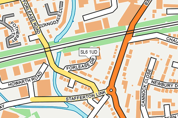 SL6 1UD map - OS OpenMap – Local (Ordnance Survey)