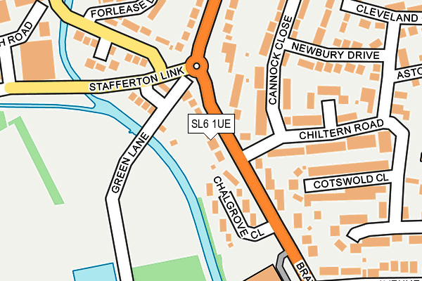 SL6 1UE map - OS OpenMap – Local (Ordnance Survey)