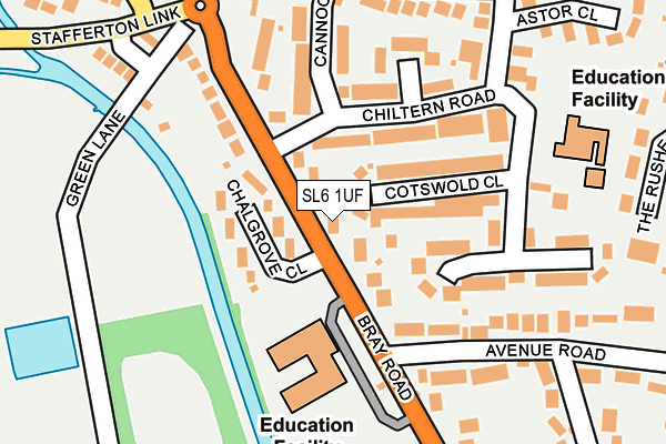 SL6 1UF map - OS OpenMap – Local (Ordnance Survey)