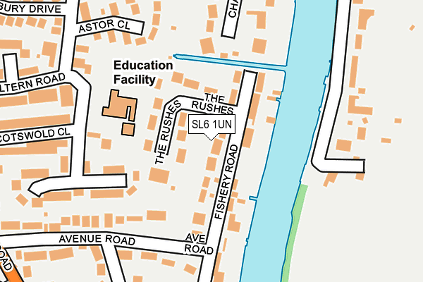 SL6 1UN map - OS OpenMap – Local (Ordnance Survey)