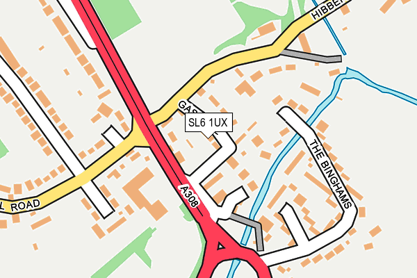 SL6 1UX map - OS OpenMap – Local (Ordnance Survey)