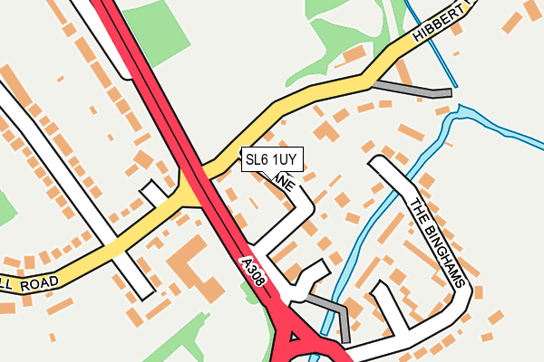 SL6 1UY map - OS OpenMap – Local (Ordnance Survey)
