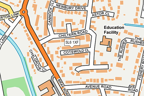 SL6 1XF map - OS OpenMap – Local (Ordnance Survey)
