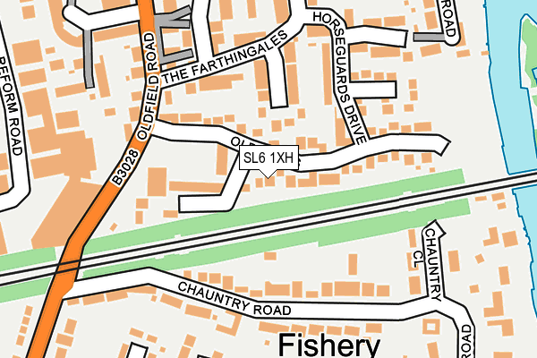 SL6 1XH map - OS OpenMap – Local (Ordnance Survey)
