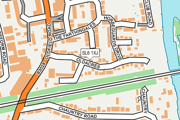 SL6 1XJ map - OS OpenMap – Local (Ordnance Survey)