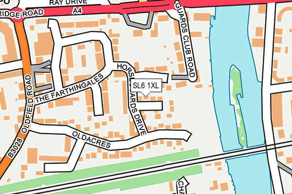 SL6 1XL map - OS OpenMap – Local (Ordnance Survey)
