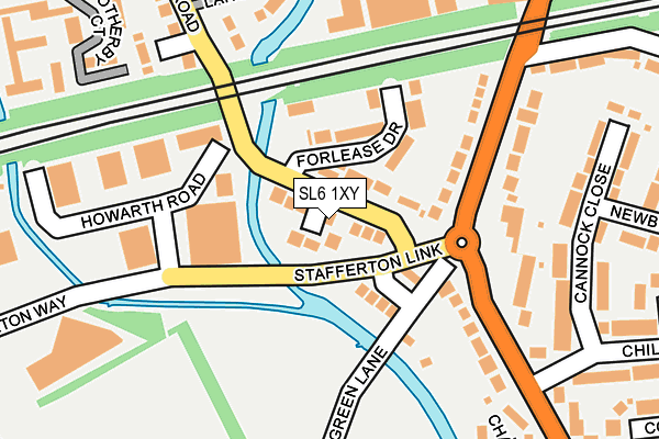 SL6 1XY map - OS OpenMap – Local (Ordnance Survey)