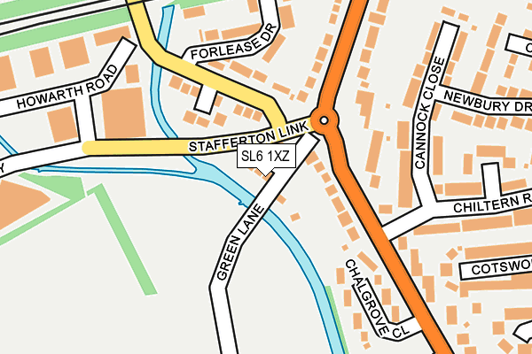 SL6 1XZ map - OS OpenMap – Local (Ordnance Survey)