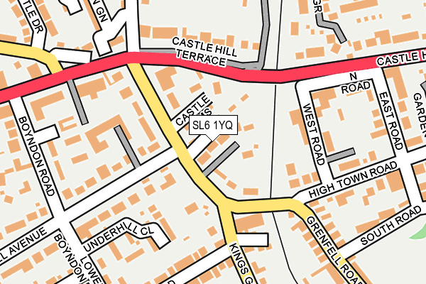 SL6 1YQ map - OS OpenMap – Local (Ordnance Survey)