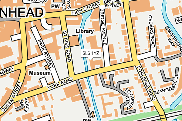 SL6 1YZ map - OS OpenMap – Local (Ordnance Survey)