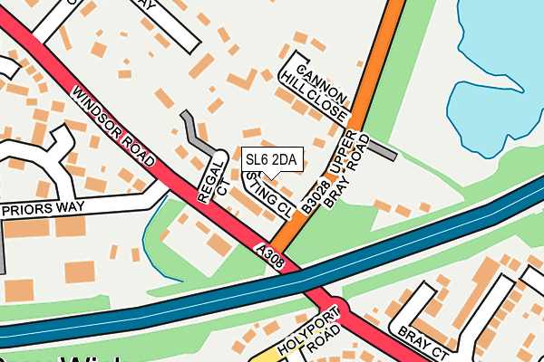 SL6 2DA map - OS OpenMap – Local (Ordnance Survey)