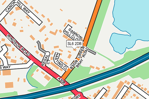 SL6 2DB map - OS OpenMap – Local (Ordnance Survey)