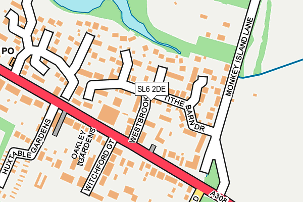 SL6 2DE map - OS OpenMap – Local (Ordnance Survey)