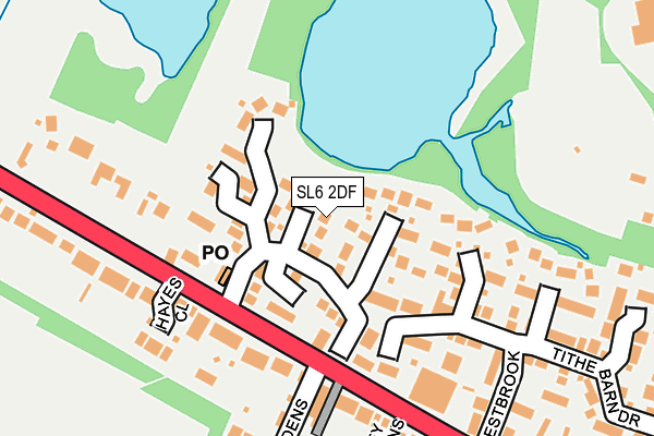 SL6 2DF map - OS OpenMap – Local (Ordnance Survey)