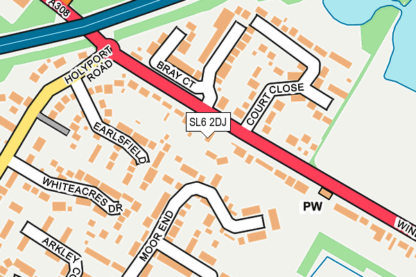 SL6 2DJ map - OS OpenMap – Local (Ordnance Survey)