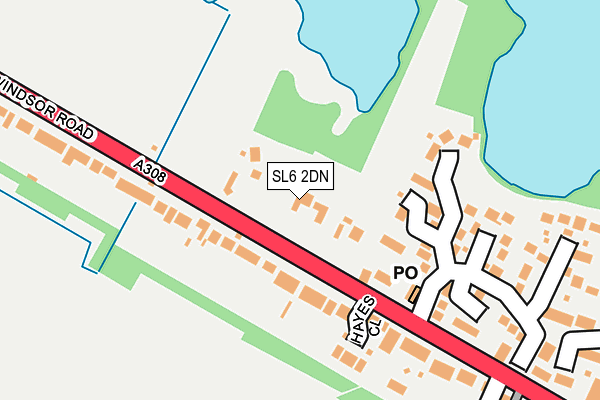 SL6 2DN map - OS OpenMap – Local (Ordnance Survey)