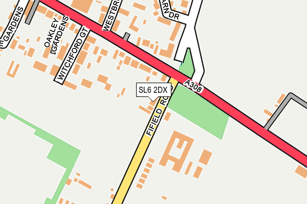 SL6 2DX map - OS OpenMap – Local (Ordnance Survey)