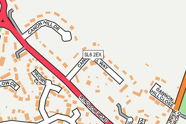 SL6 2EX map - OS OpenMap – Local (Ordnance Survey)