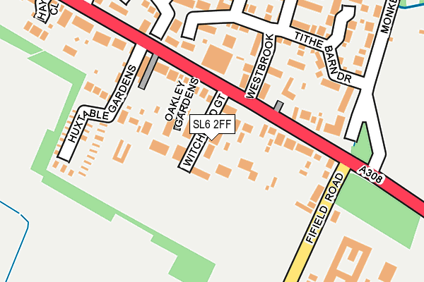 SL6 2FF map - OS OpenMap – Local (Ordnance Survey)