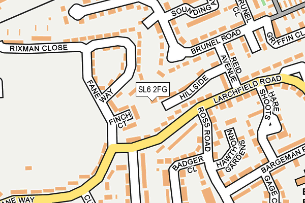 SL6 2FG map - OS OpenMap – Local (Ordnance Survey)