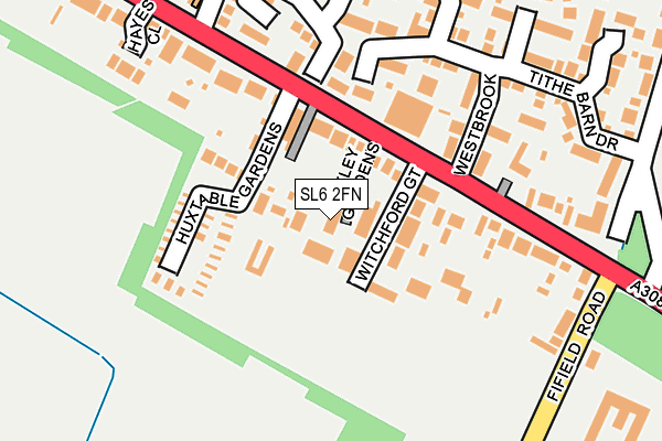 SL6 2FN map - OS OpenMap – Local (Ordnance Survey)