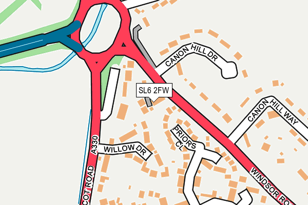 SL6 2FW map - OS OpenMap – Local (Ordnance Survey)