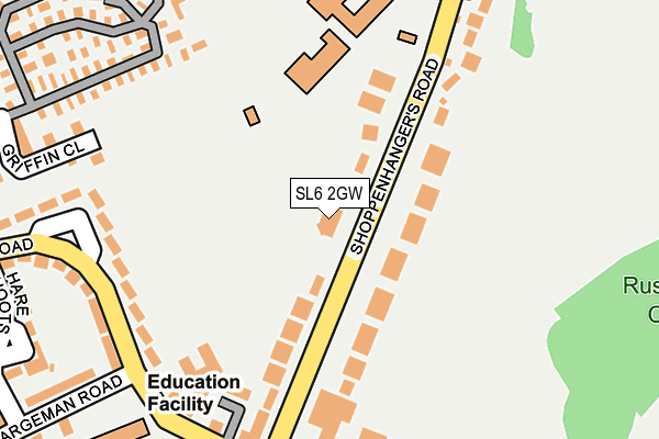 SL6 2GW map - OS OpenMap – Local (Ordnance Survey)