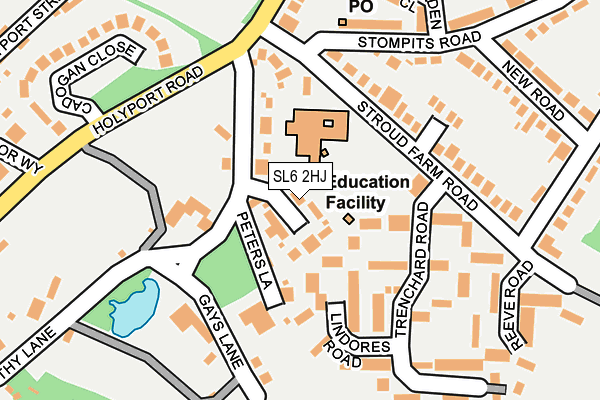 SL6 2HJ map - OS OpenMap – Local (Ordnance Survey)