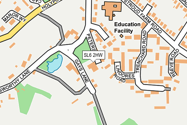 SL6 2HW map - OS OpenMap – Local (Ordnance Survey)