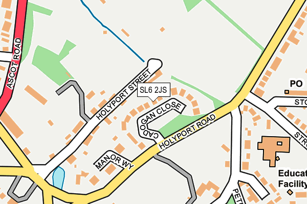 SL6 2JS map - OS OpenMap – Local (Ordnance Survey)