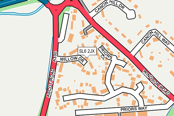 SL6 2JX map - OS OpenMap – Local (Ordnance Survey)