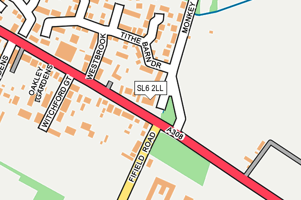 SL6 2LL map - OS OpenMap – Local (Ordnance Survey)