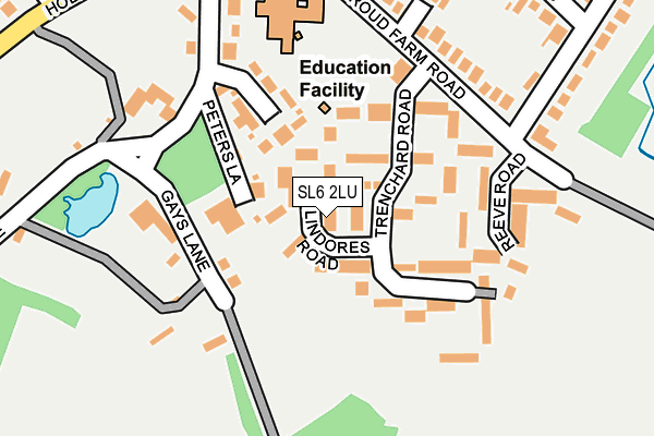 SL6 2LU map - OS OpenMap – Local (Ordnance Survey)