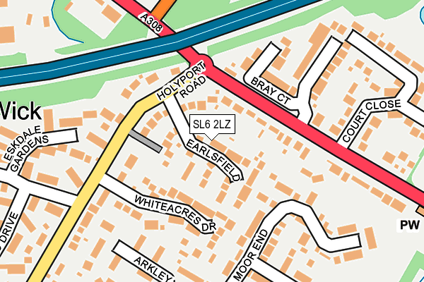 SL6 2LZ map - OS OpenMap – Local (Ordnance Survey)