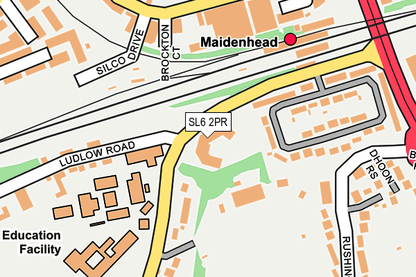 SL6 2PR map - OS OpenMap – Local (Ordnance Survey)