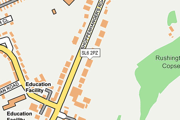 SL6 2PZ map - OS OpenMap – Local (Ordnance Survey)