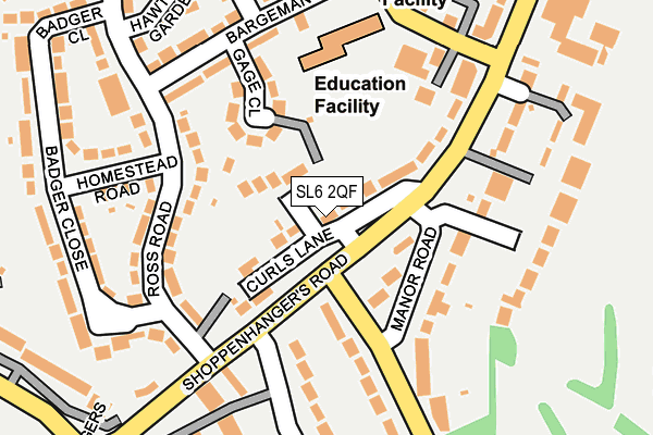 SL6 2QF map - OS OpenMap – Local (Ordnance Survey)