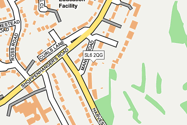 SL6 2QG map - OS OpenMap – Local (Ordnance Survey)