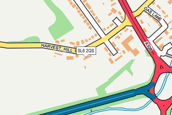 SL6 2QS map - OS OpenMap – Local (Ordnance Survey)