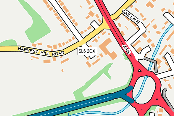SL6 2QX map - OS OpenMap – Local (Ordnance Survey)