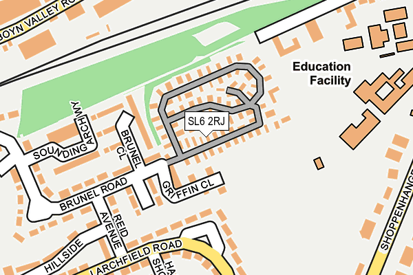 SL6 2RJ map - OS OpenMap – Local (Ordnance Survey)