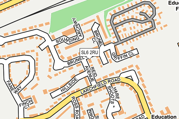 SL6 2RU map - OS OpenMap – Local (Ordnance Survey)