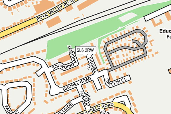 SL6 2RW map - OS OpenMap – Local (Ordnance Survey)