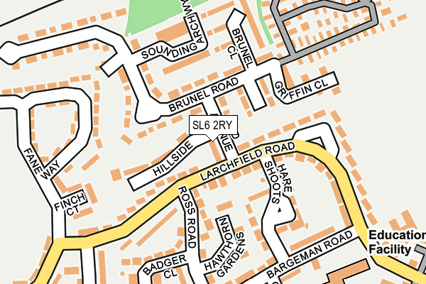 SL6 2RY map - OS OpenMap – Local (Ordnance Survey)