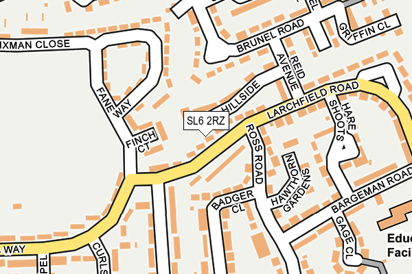 SL6 2RZ map - OS OpenMap – Local (Ordnance Survey)