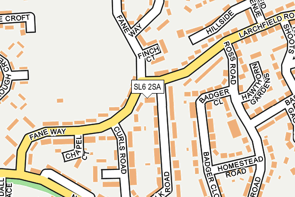SL6 2SA map - OS OpenMap – Local (Ordnance Survey)